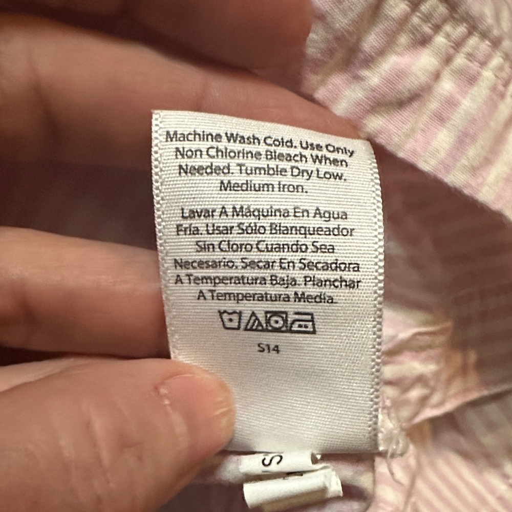 Free Assembly Pink Stripe Off-Shoulder Women's Top Small - Picture 4 of 9